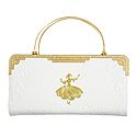White Rexine Clutcher with 2 Open Pockets and 1 Zipped Pocket