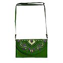 Green Bag with Kantha Stitch
