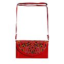 Red Bag with Kantha Stitch