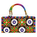 Embroidered Cloth Clutch Purse with Handle