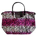 Foldable Leopard Skin Printed Rexine Bag