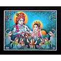 Gopinis Entertaining Radha Krishna