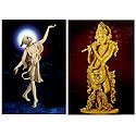 Chaitanyadev and Lord Krishna - Set of 2 Posters
