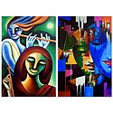 Krishna Meerabai and Radha Krishna - Set of 2 Posters