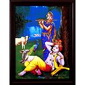 Krishna Enjoying Radha's Flute
