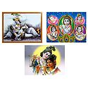 Radha Krishna and Krishna - Set of 3 Posters