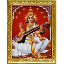 Goddess Saraswati - Framed Picture