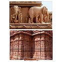 Wall Sculpture at Akshardham Temple, New Delhi - 2 Small Posters