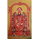 Lord Venkateshwara - Golden Metallic Poster