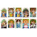 Dashavatar - Ten Incarnations of Lord Vishnu - Set of 10 Photo Prints