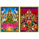 Lakshmi and Satyanarayan - Set of 2 Posters