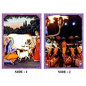 Krishna, Yashoda and Pooram Festival - Double Sided Laminated Poster