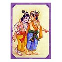 Krishna, Balaram and Decorative Headgear - Double Sided Laminated Poster