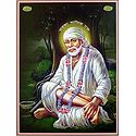 Shirdi Sai Baba - Poster with Glitter