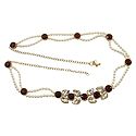 Faux Zirconia and Pearl Beaded Kamarband