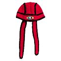 Red Cap with Black Embroidery