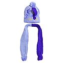 Light Mauve with Dark Purple Woolen Scarf and Cap