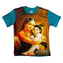 Printed Krishna on Yellow T-Shirt