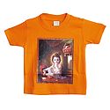 Printed Krishna on Saffron T-Shirt for Baby Boy