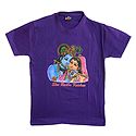 Printed Krishna on Purple T-Shirt for Young Boy