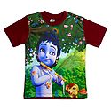 Printed Krishna on T-Shirt for Young Boy
