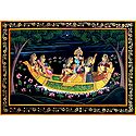Nauka Vihar of Radha Krishna with Gopinis