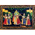 Radha Krishna with Gopinis