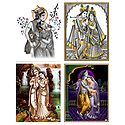 Set of 4 Radha Krishna Posters