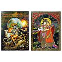 Radha Krishna and Murlidhar Krishna - Set of 2 Posters
