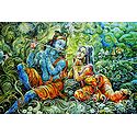 Radha Mesmerised by the Sound of Krishna's Flute