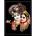 Radha Holding Krishma's Flute