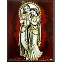 Radha Learing Flute from Krishna