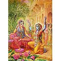 Krishna in Disguise Placates Abhimanini Radha
