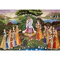 Radha Krishna with Gopinis