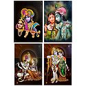 Radha Krishna - Set of 4 Posters