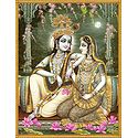 Radha Krishna's Moonlit Rendezvous