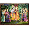 Radha Krishna with Gopinis