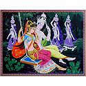 Radha Krishna on a Swing