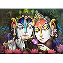 Radha Krishna Enjoying Each Other's Company