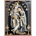 Radha Krishna - Poster with Glitter