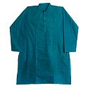 Cyan Blue Cotton Kurta for Men