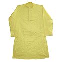 Embroidered Yellow Cotton Kurta for Men