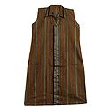 Dark Brown Kurta with Vertical Stripe