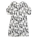 Women Print on Off-White Cotton Kurta