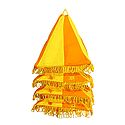 Appliqued and Mirrorwork Foldable Hanging Square Lamp Shade