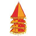 Appliqued and Mirrorwork Foldable Hanging Square Lamp Shade