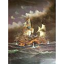Battle in the Stormy Seas
