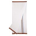White Plain Cotton Lungi with Maroon Border