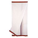 White Cotton Lungi with Dark Red Border