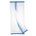 White Plain Cotton Lungi with Blue Border